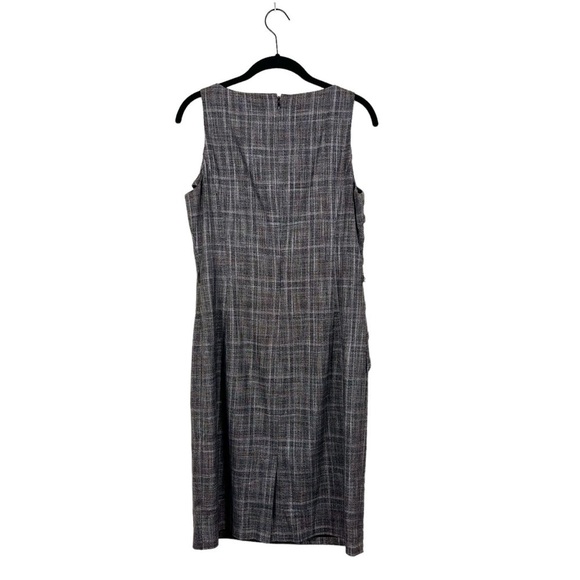 Classiques Entier Pleated Sleeveless Knit Pencil Career Midi Dress Lined Size 6 - Picture 3 of 6